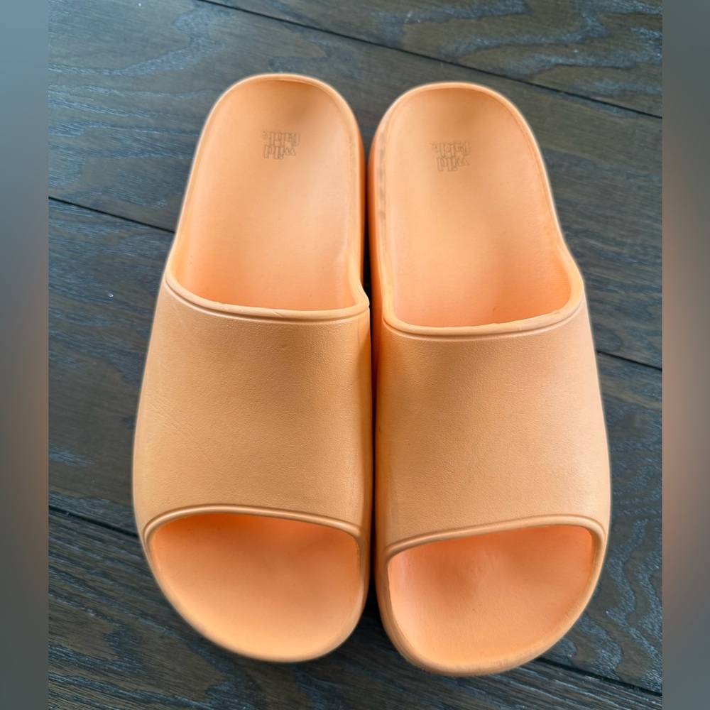 Orange Slide Sandals